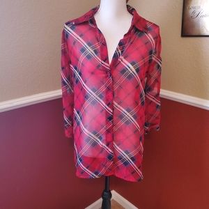 Plaid Top M